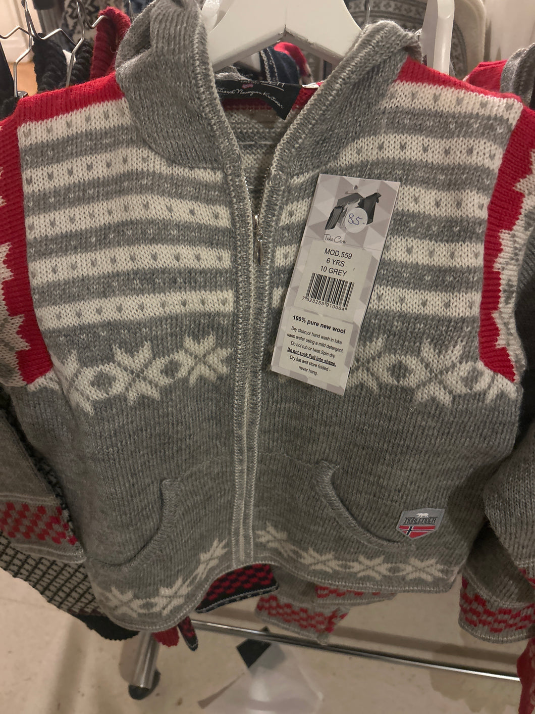 Barnejakke grå 6 år