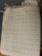 Pledd Klippan Twist bone White