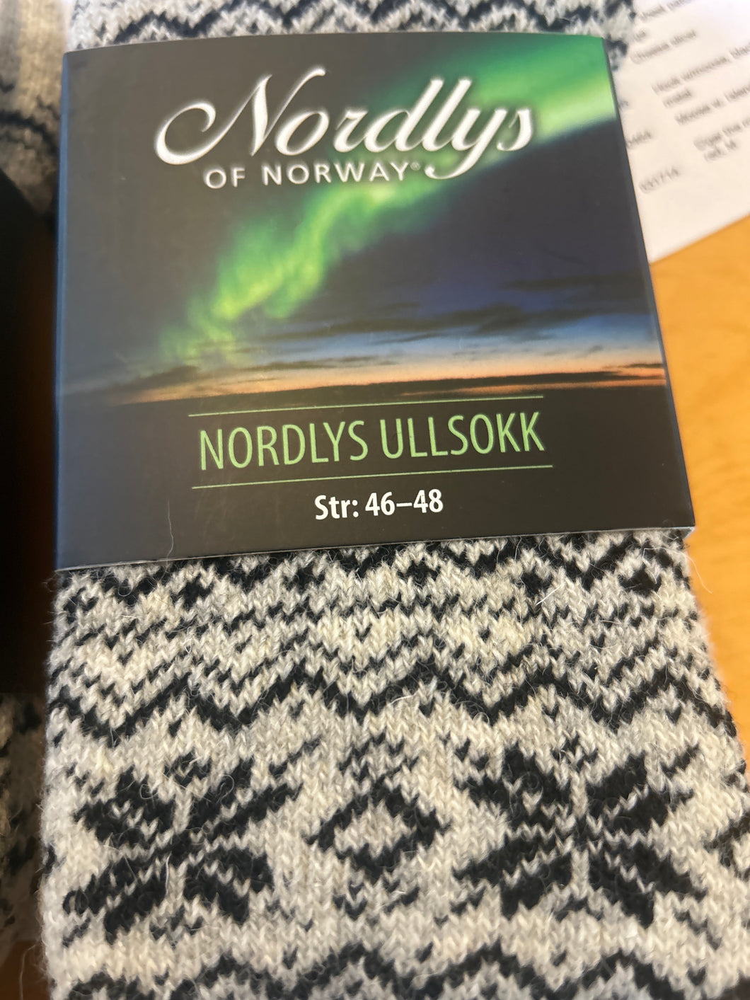 Ullsokk sort 46-48