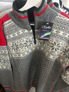 Nordlys grå/rød glidelås L