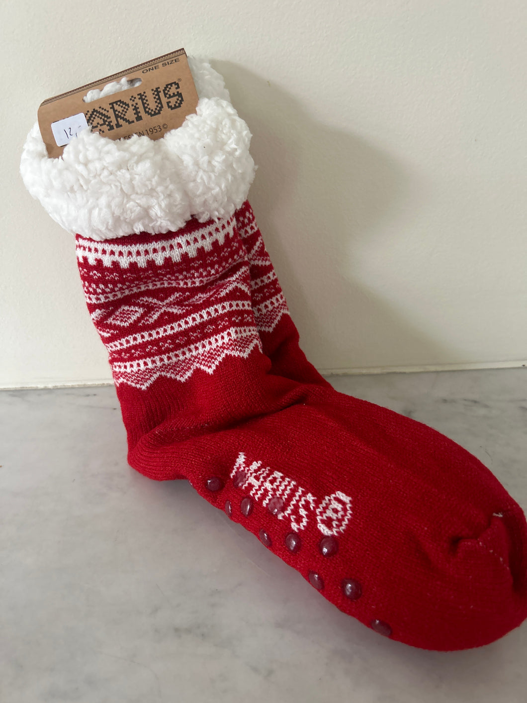 Kosesokk rød høy Marius