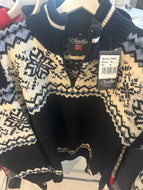 Nordlys M blå hvit genser