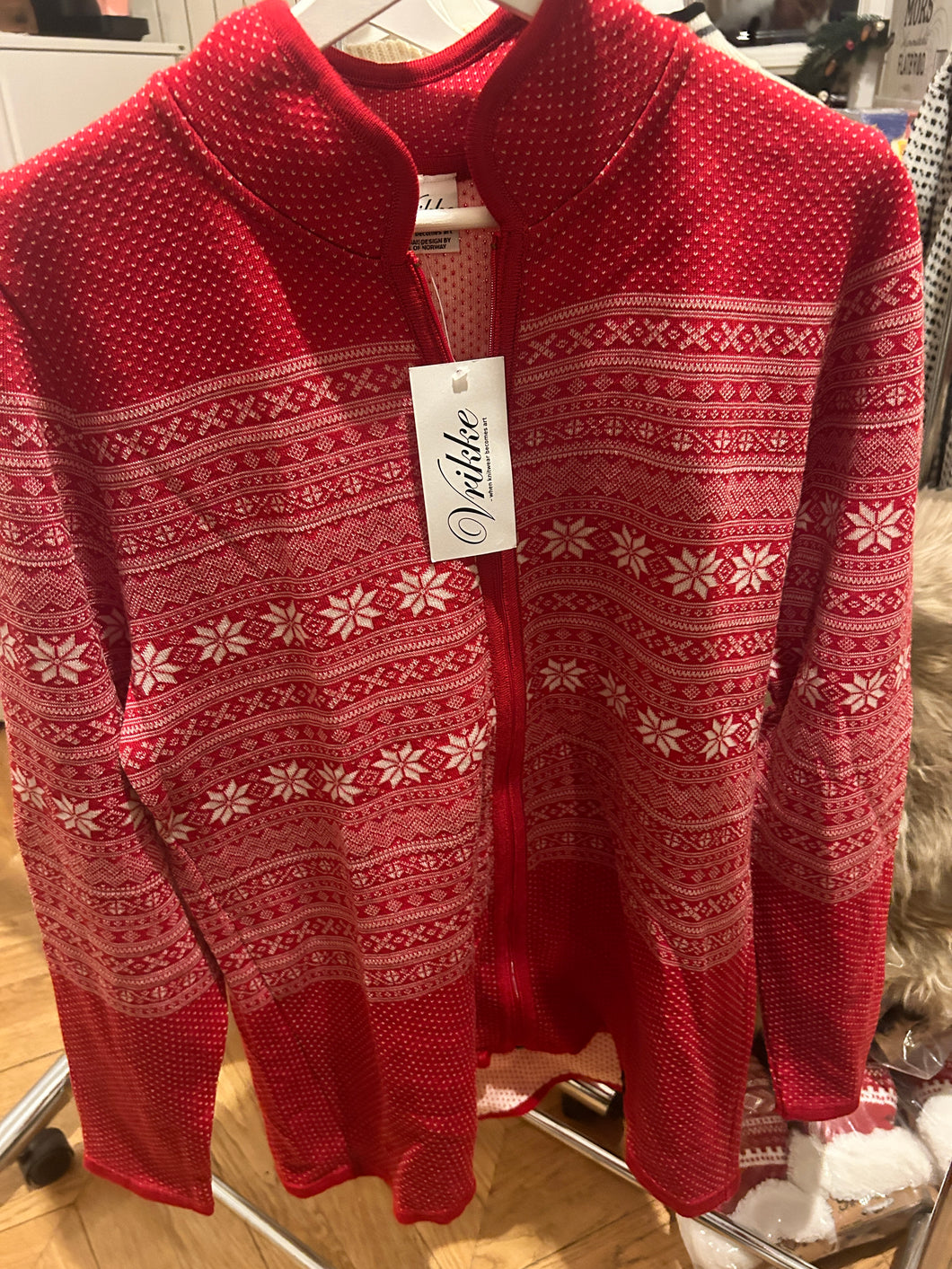 Jakke rød Vrikke XXL